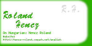 roland hencz business card